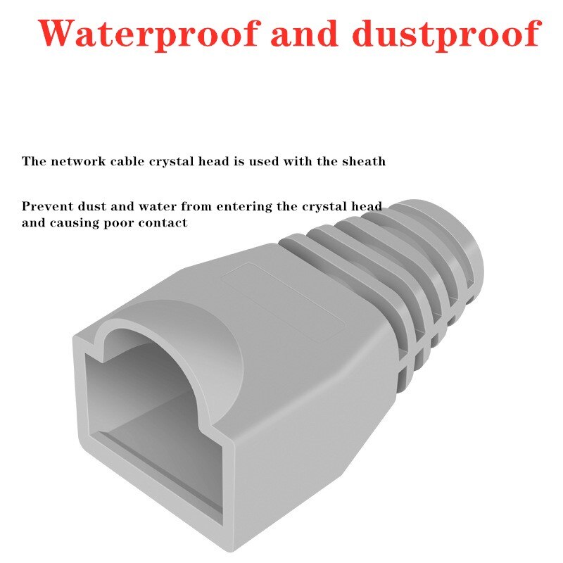 RJ45 Cap Connector CAT5E CAT6 Plug Cap Ethernet Network Cable Strain Relief Boot Protect Cover
