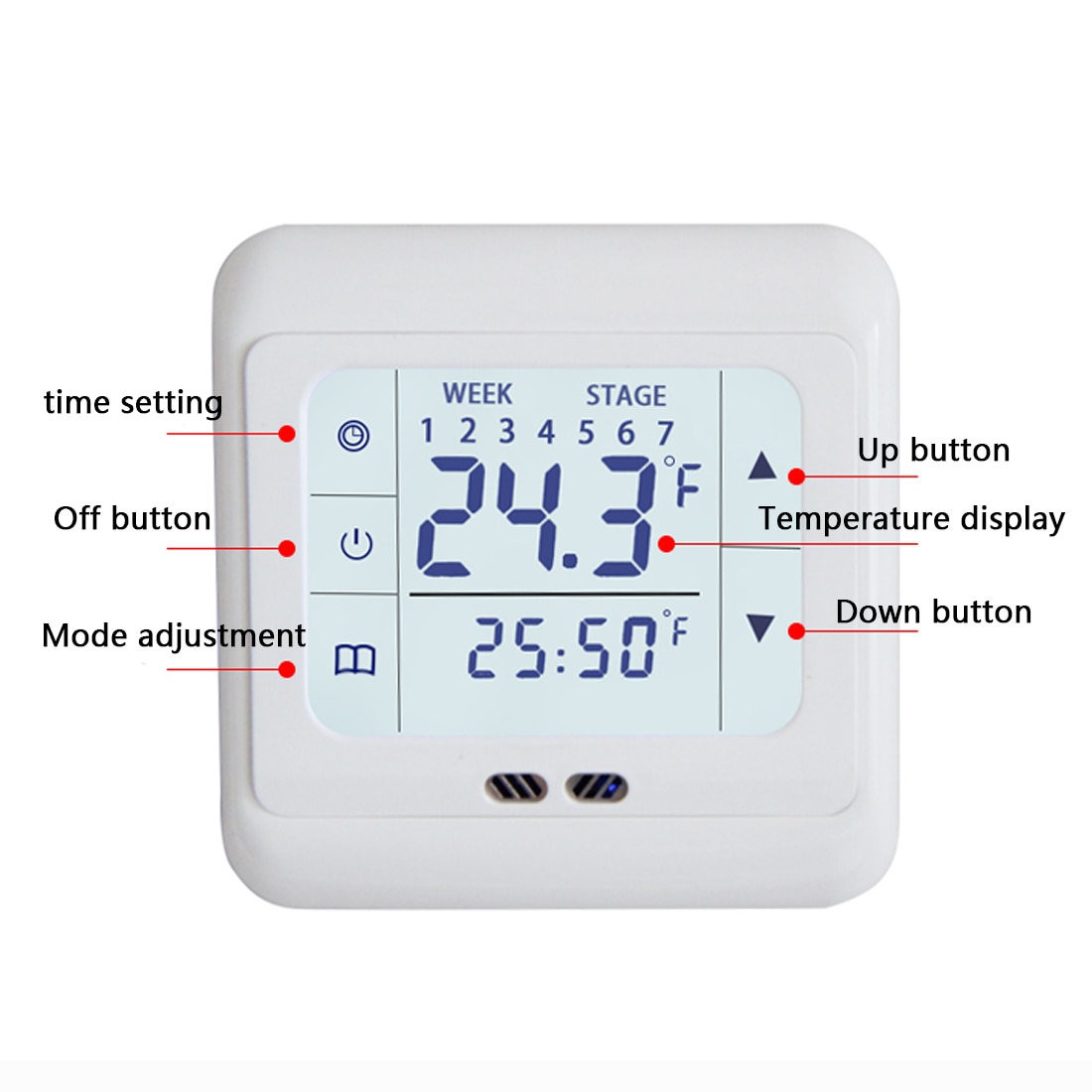 Touch Screen Room Underfloor Heating Thermostat Floureon Thermoregulator 220V Floor Heating System Temperature Controller