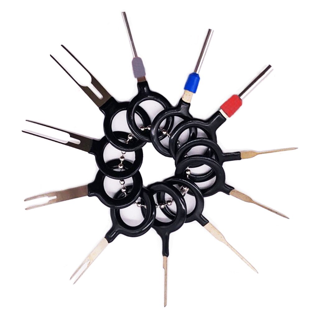 Kit de extracción de terminales de coche, herramientas de reparación de terminales eléctricos, Conector de crimpado de cableado, Extractor de Pin, 11/18/36 Uds.