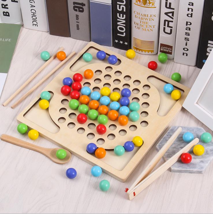 Bambini gioco di pesca di legno a dovuto-in-uno per bambini prima educazione insegnamento aiuti clip di perline concentrazione di formazione 1 istruzione