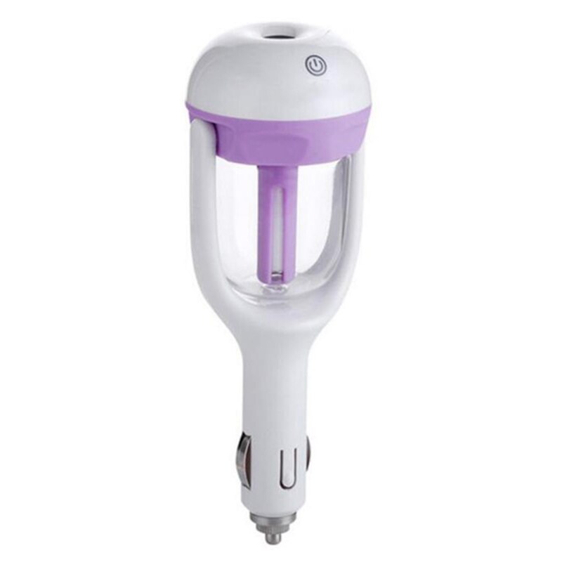 Car Air Freshener Diffuser Car Steam Air Humidifier Aroma Diffuser Mini Air Puri: Purple
