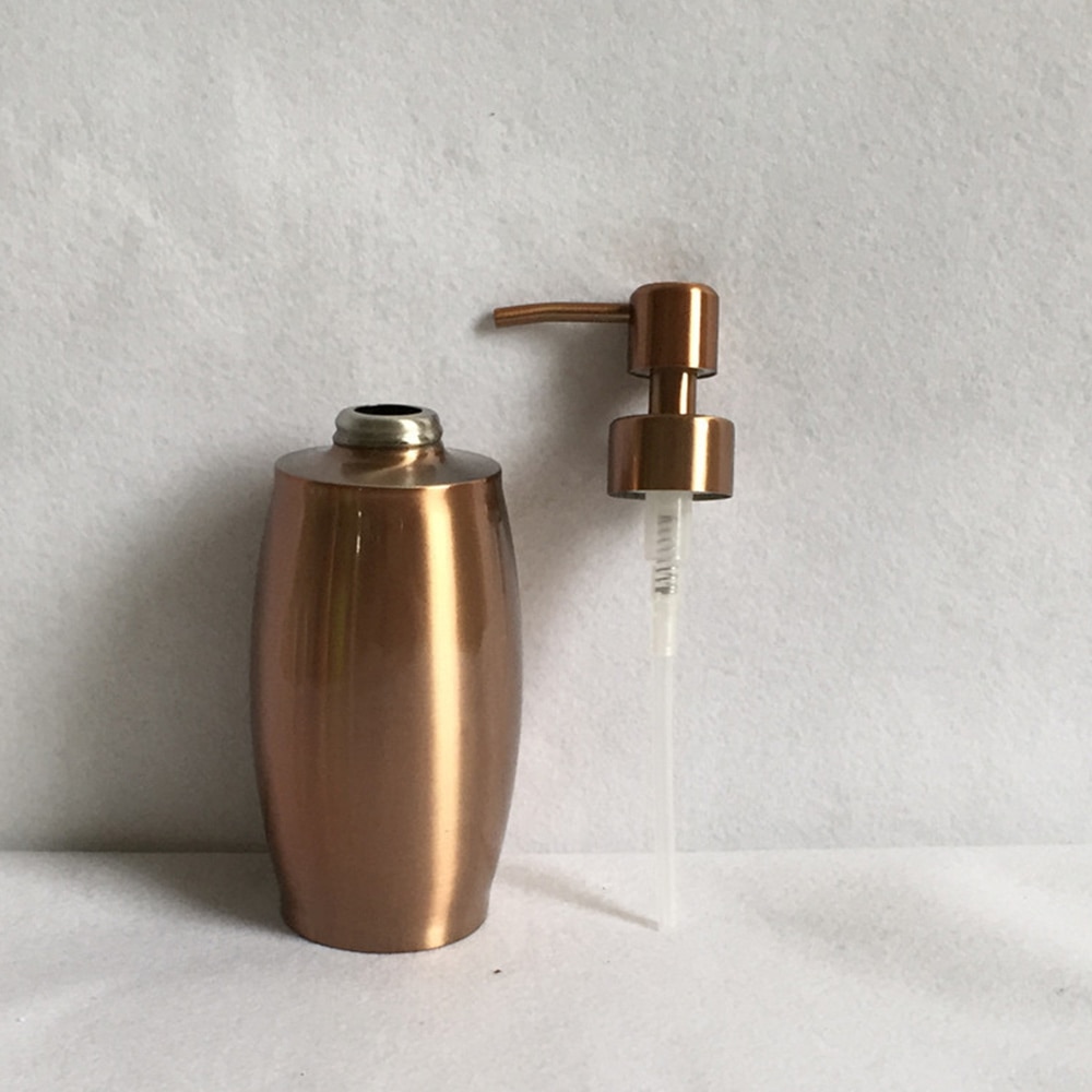 Rose Gold Liquid Soap Dispenser Bottle Stainless Steel Kitchen Bathroom Lot