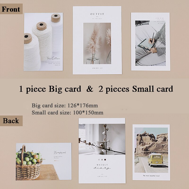 3 pcs / Set Photography Card Paper & Fixing Tape INS Background Props Photo Studio Accessories for Life Food Shooting Fotografia: No. 9