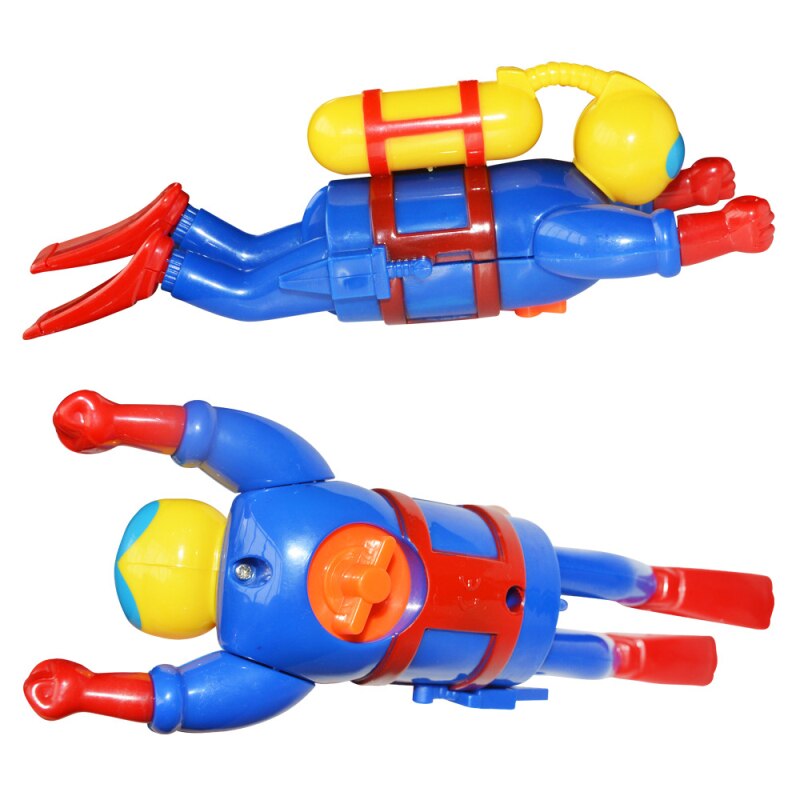 19 Cm Plastic Wind Up Speelgoed Clockwork Duiken Scuba Diver Kids Baby Bad Zwembad Zwemmen Duiken Scuba Speelgoed Voor Kid