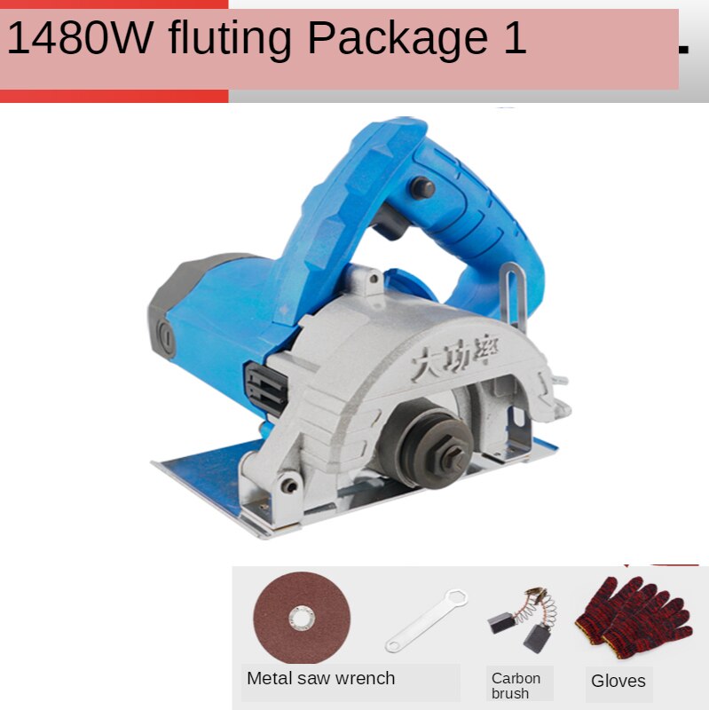 Elektrische Zaag Marmer Machine Keramische Tegel Draagbare Snijmachine Elektrische Staal Hout Multifunctionele Steen Steken Machine Witho: Blauw