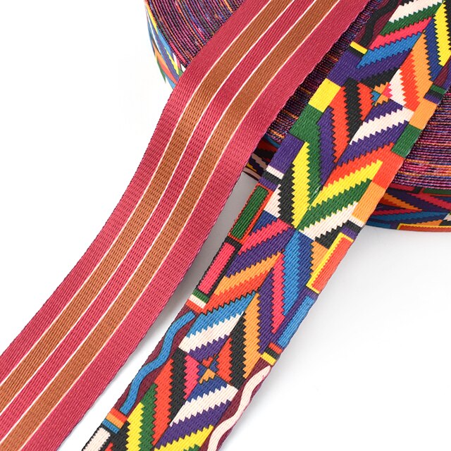 Meetee 10 metriä 38mm print etninen jacquard nauhakassit hihna vyö nauha tee itse tekstiilit vaatteet sisustus ompelutarvikkeet: 14