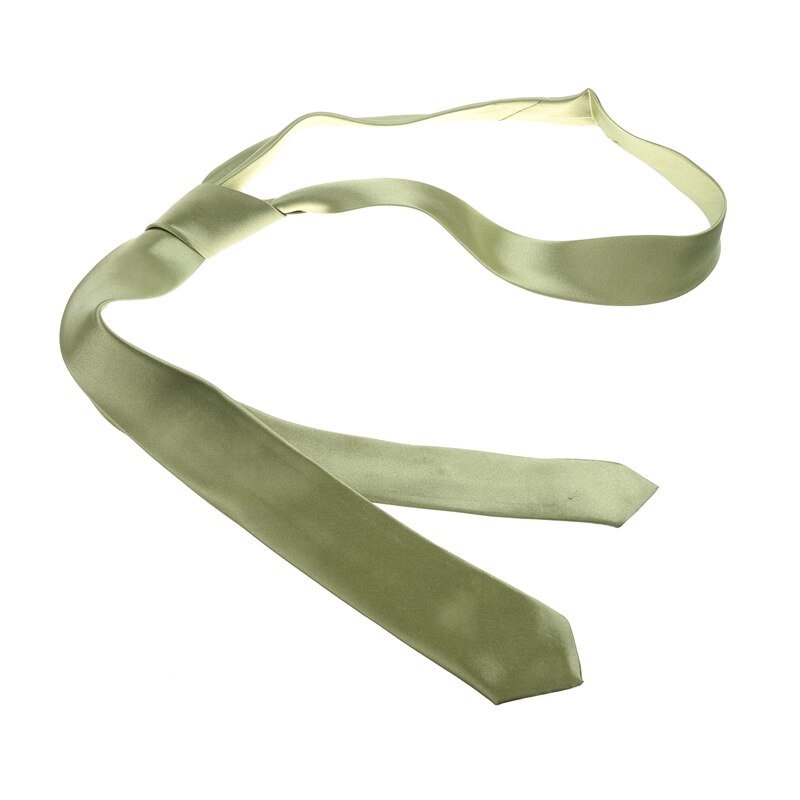 Unisex Casual Necktie Skinny Slim Narrow Neck Tie -light green