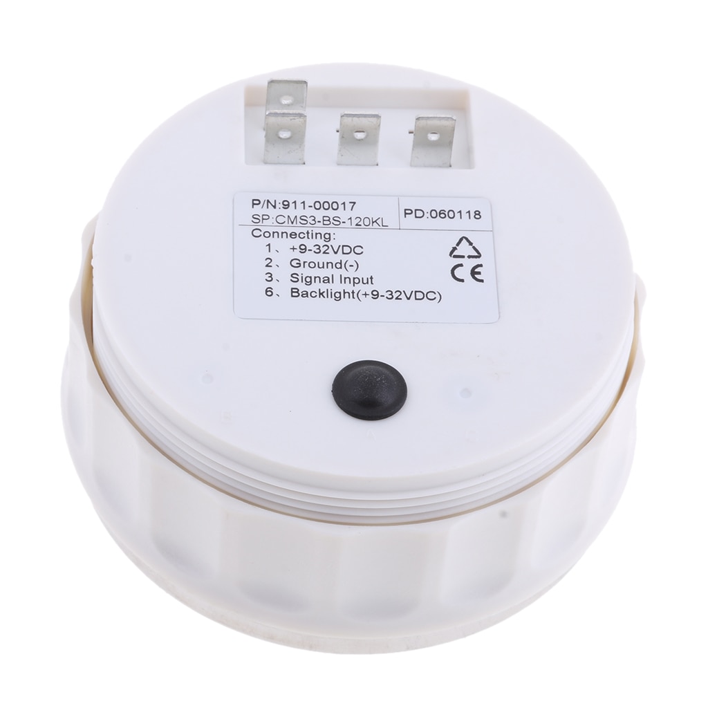 Car Speedometer Stainless Waterproof White Digital Gauge Speedometer Gauge Kit 120km/h 85mm