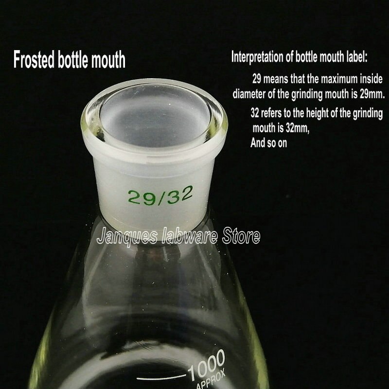 1Pcs Hoge Borosilicaatglas Driehoekige Kolf Met Standaard Frosted Mond 19 #24 #29 # Lab 25Ml 2000Ml Conische Kolf