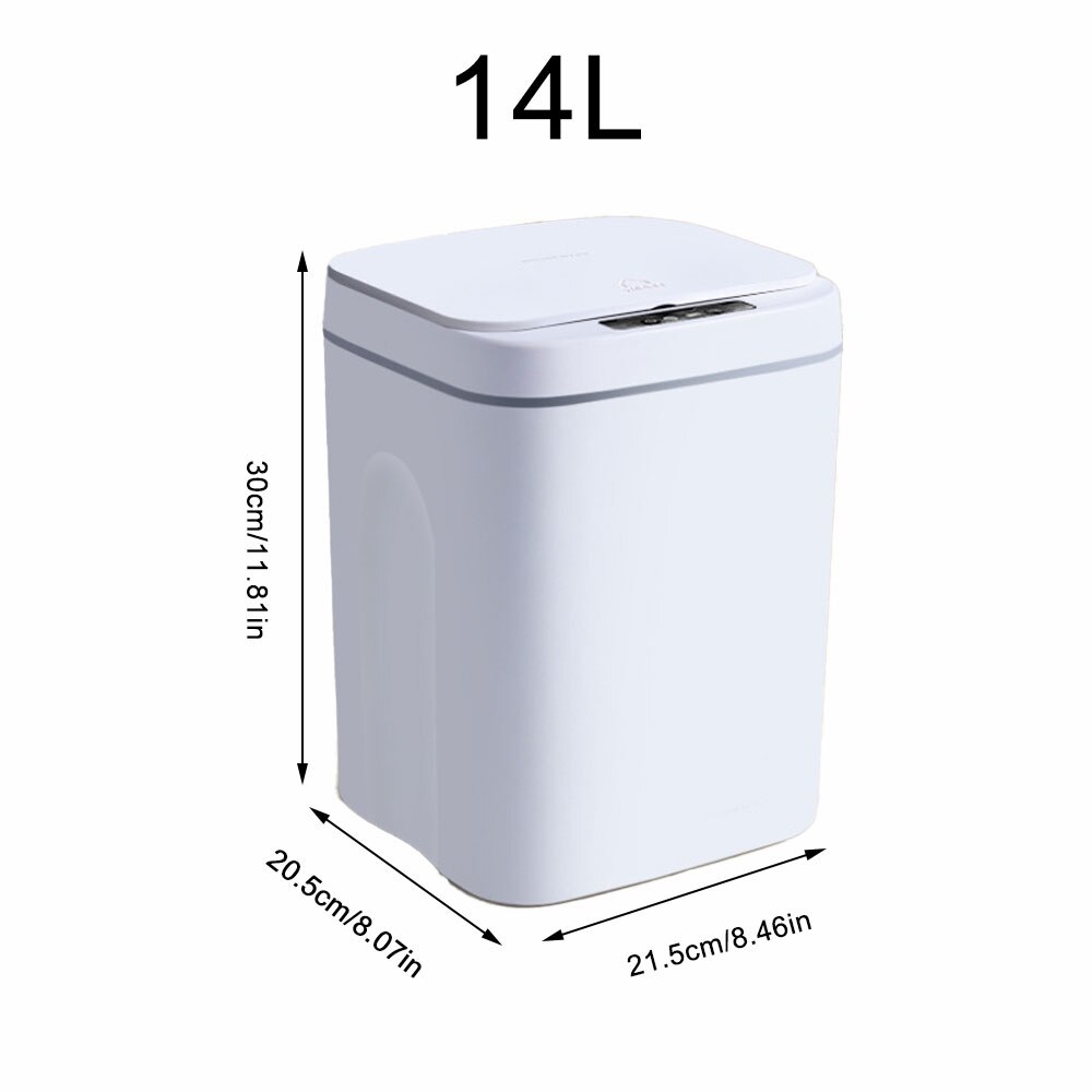 Smart Induction Trash Can Automatic Intelligent Sensor Dustbin Electric Touch Trash Bin for Kitchen Bathroom Bedroom Garbage: B Plug Mode