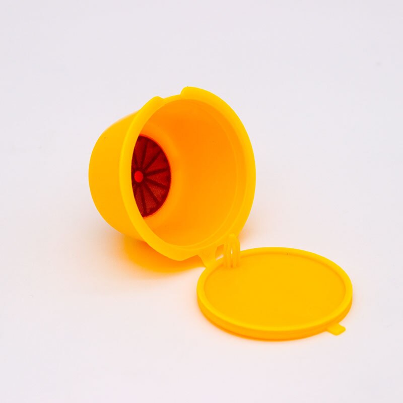 1PC Reusable Coffee Capsule Capsule Cup Kitchen Accessories Plastic Popular Refillable For Coffee Machine: Yellow