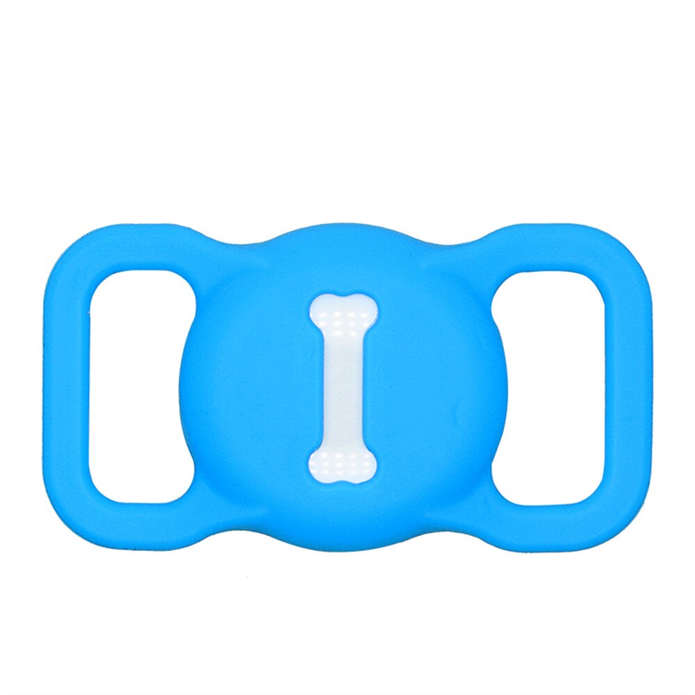 2021new custodia protettiva in Silicone per animali domestici GPS Finder Dog Cat Collar Loop per Apple airtag per Apple localizzatore Tracker dispositivo anti-perso: Red black