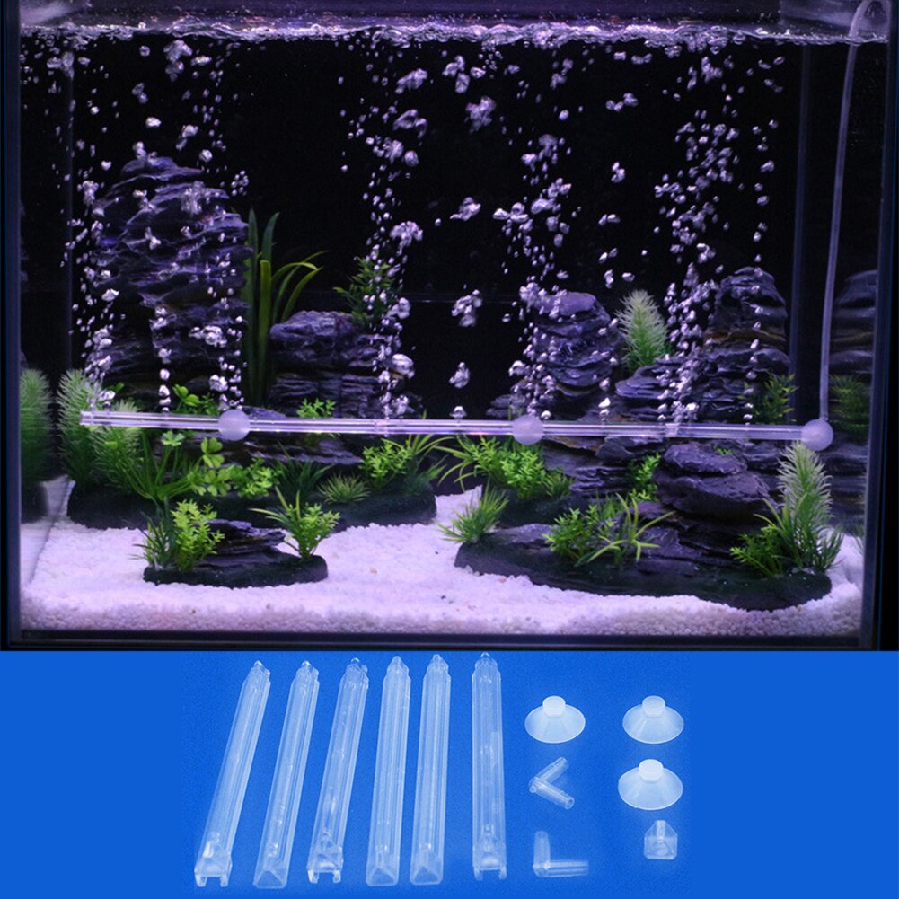 Professionele Veilige Release Voor Fish Tank Aquarium Zuurstof Verhogen Luchtgordijn Bubble Bar Driehoek Joint Afneembare Diffuser Strip