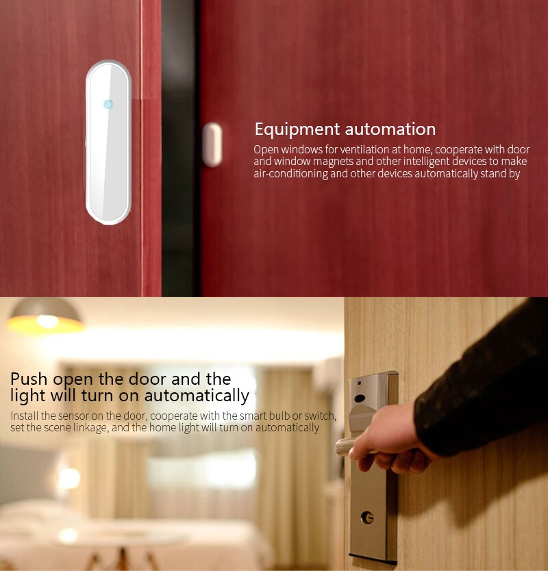 ZigBee – capteur de porte/fenêtre intelligent, détecteur d'ouverture/fermeture de porte magnétique indépendant, vie intelligente
