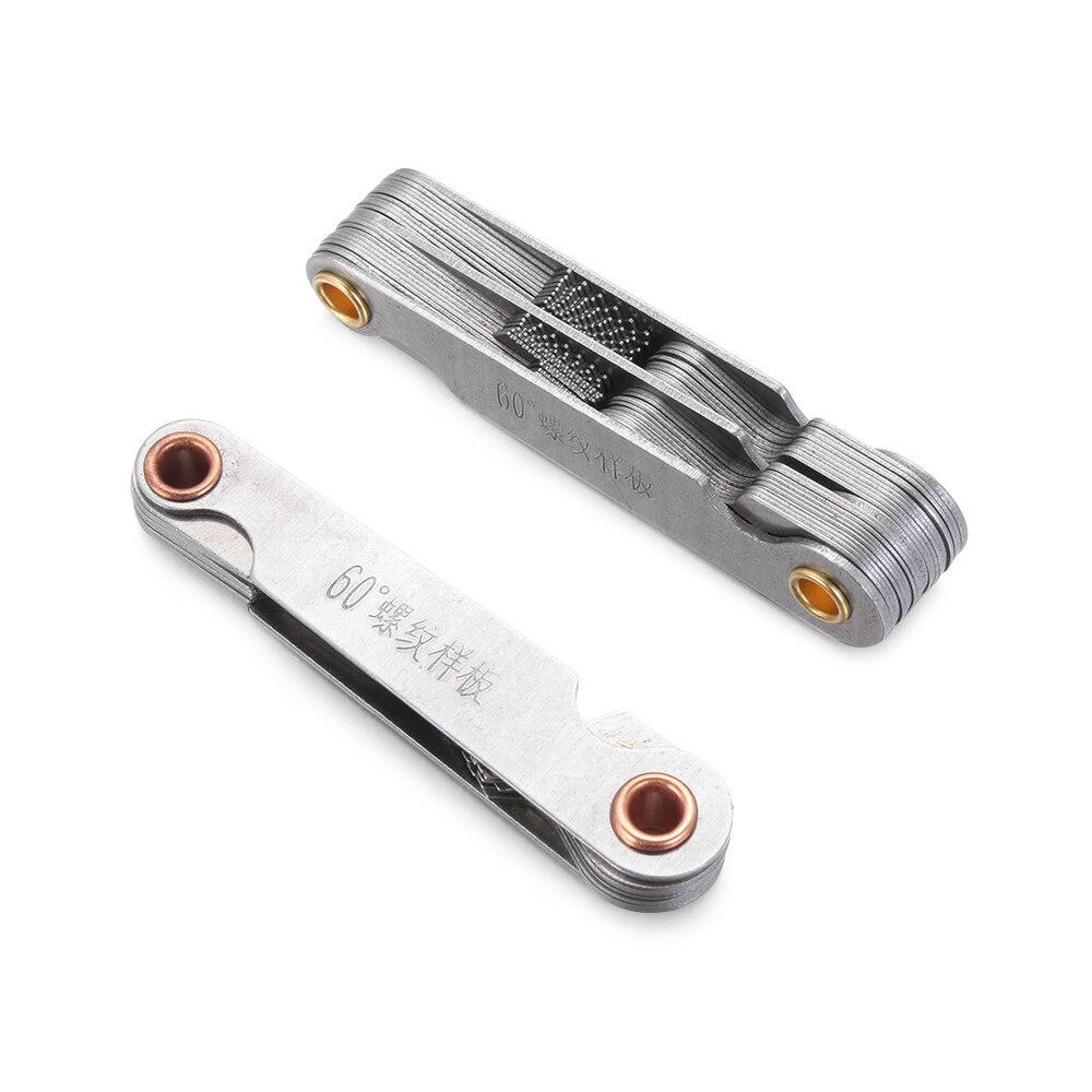 Screw Pitch Gauges 55/60 Degree Metric Inch Pitch Gauges Thread Plug Gauge Gear Tooth Screw Measurement Carbon Steel Lathe Tools