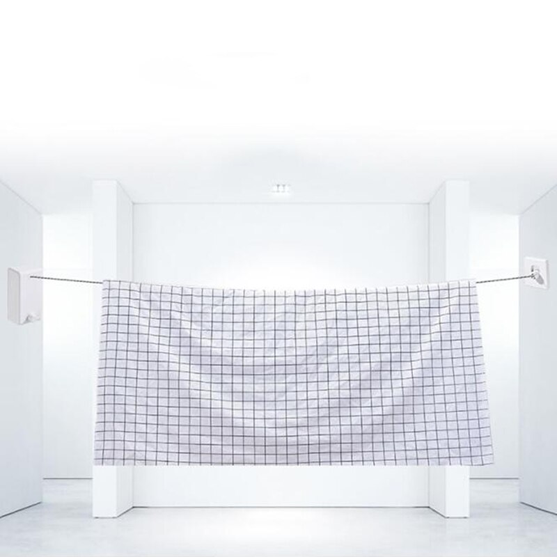 Home 4.2M Steel Wire Invisible Wall Hanger Indoor Retractable Solid Clothesline Retractable Clothesline Clothes Dryer