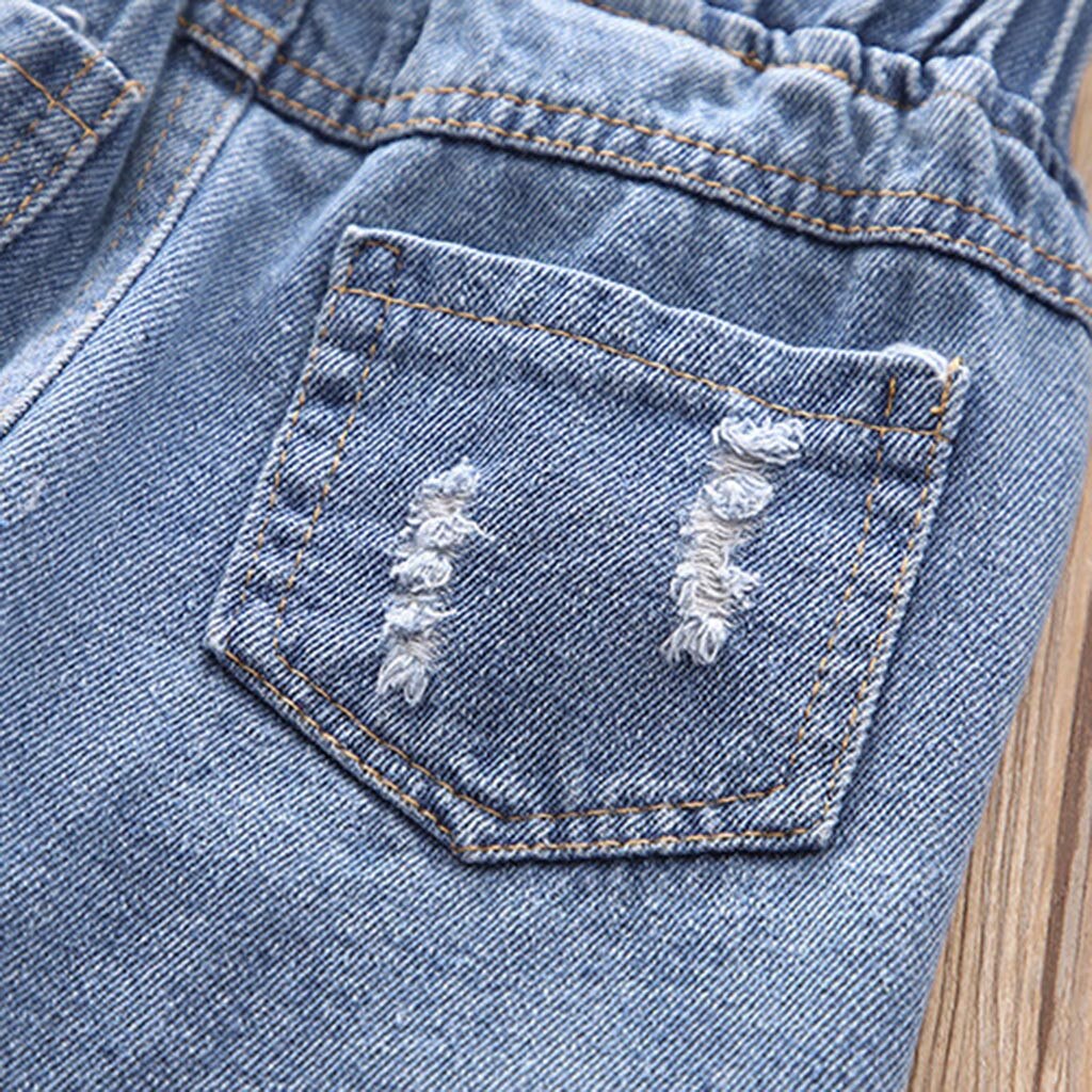 Kleinkind Kinder Baby Mädchen Kleidung Fischernetz Loch Demin Shorts Kurze Jeans Hosen Kinder Hosen für Baby Jungen Hosen neue