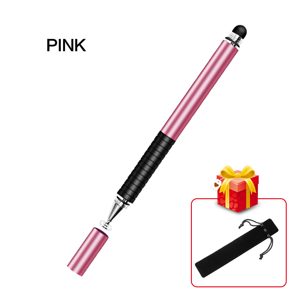 Universal Stylus Pen 2 In 1 Capacitive Screen Drawing Tablet Caneta Touch Pen For Mobile Android Phone Smart Pencil Accessories: Pink stylus pen