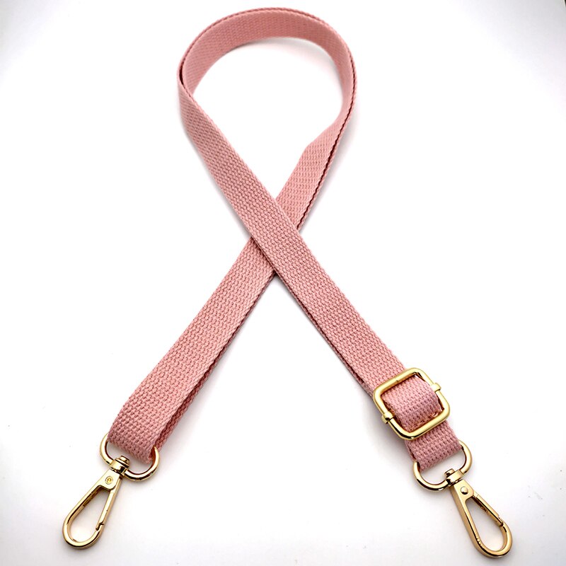 130Cm Canvas Snoep Kleur Tas Band Verstelbare Schouderriem All-Match Klinknagel Versterkte Brede Singels Strap Vervanging Riem: B-pink