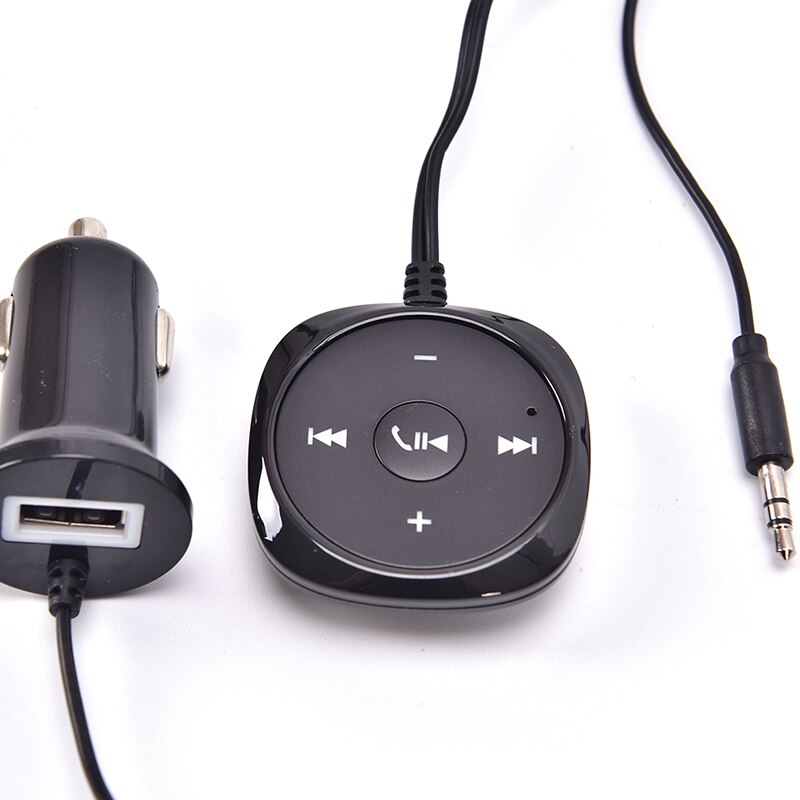 Minitransmisor de Audio inalámbrico por Bluetooth, recibidor estéreo, adaptador de música manos libres con salida AUX para altavoz de coche, 1 Juego