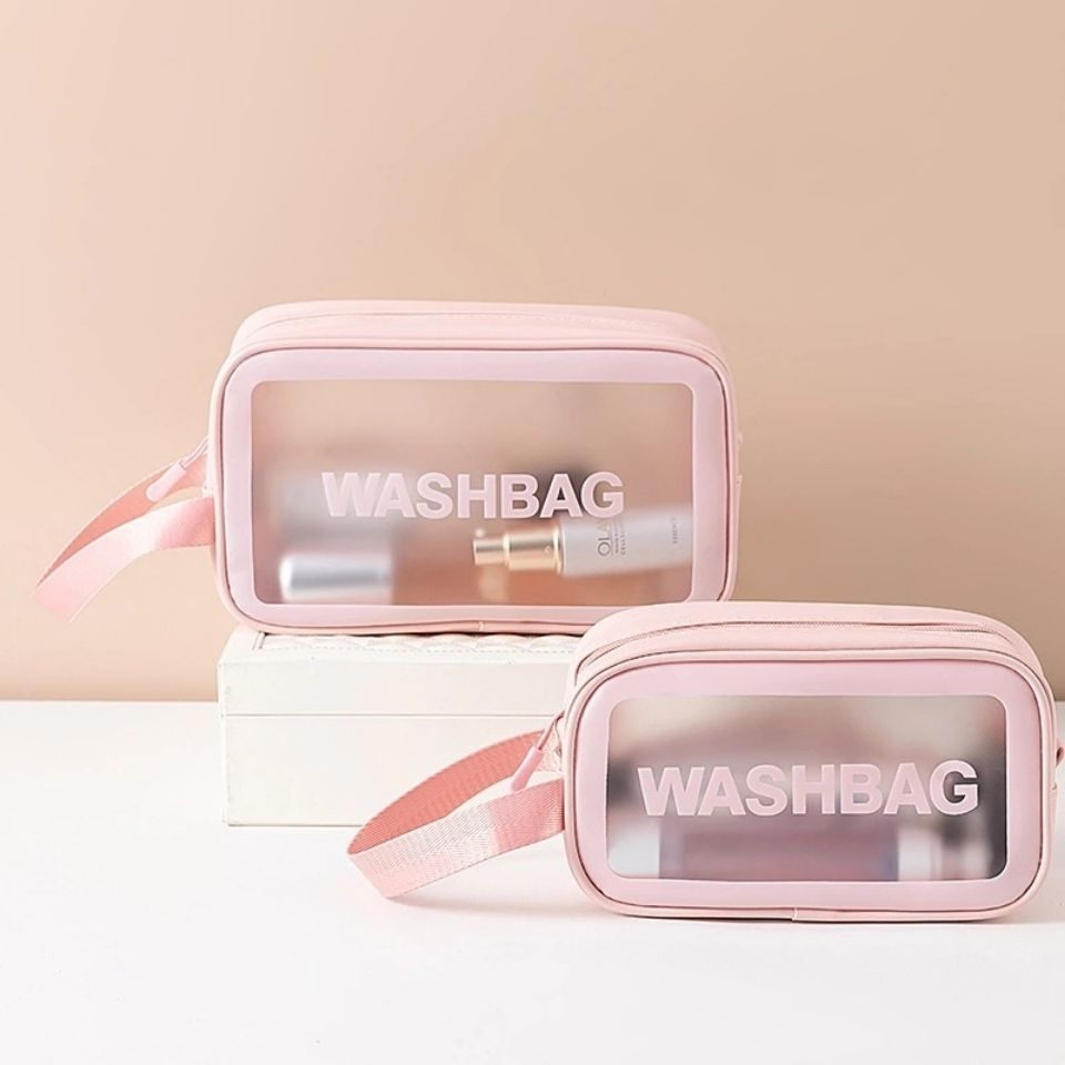 Online Celebrity Makeup Bag INS Large-Capacity Portable Travel Wash Bag Transparent Waterproof Skin Care Storage Box