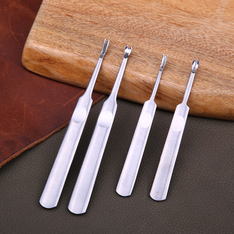 KAOBUY 1Pcs U+V Shaped Leather Stitching Skiving Tool Groover Punching Tool Kit Leathercraft Hole Puncher Edge Beveler Tool Kit