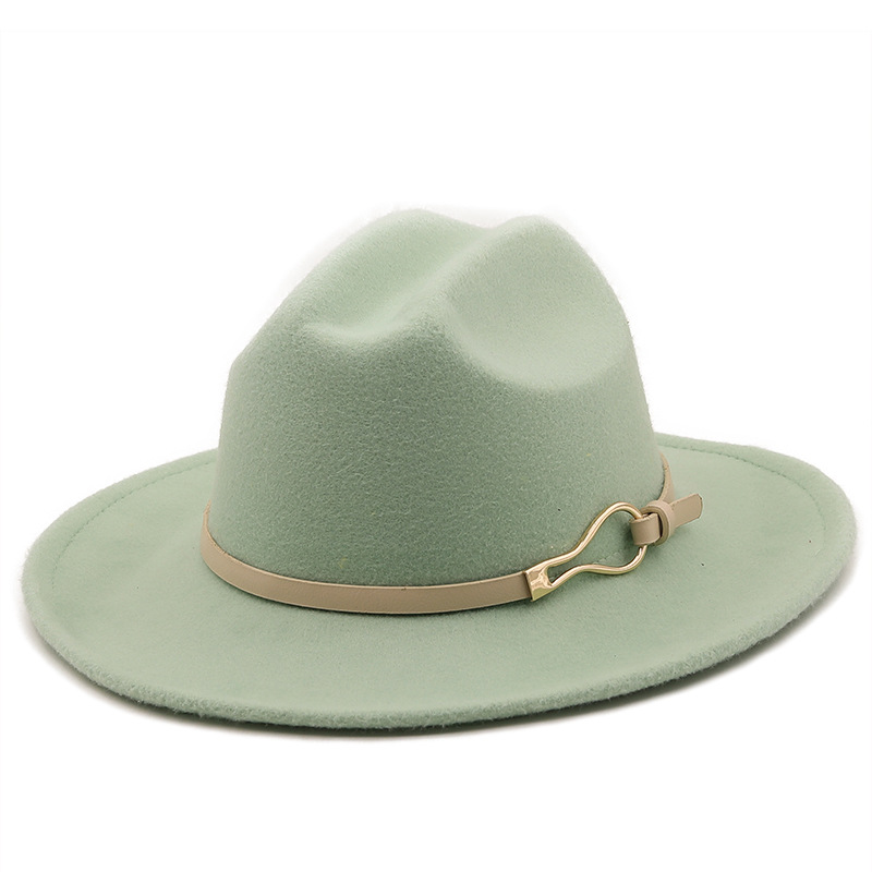 Sombrero de fieltro clásico británico para hombre y mujer, accesorios de sombrero de vaquero, sombrero de Jazz, sombrero de caballero: 15