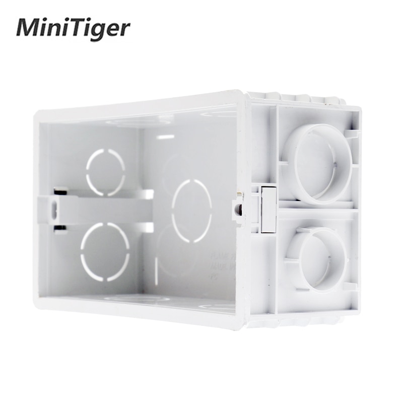 Minitiger Wall Mounting Box Internal Cassette White Back Box 137*83*56mm For 146mm*86mm Standard Touch Switch and USB Socket