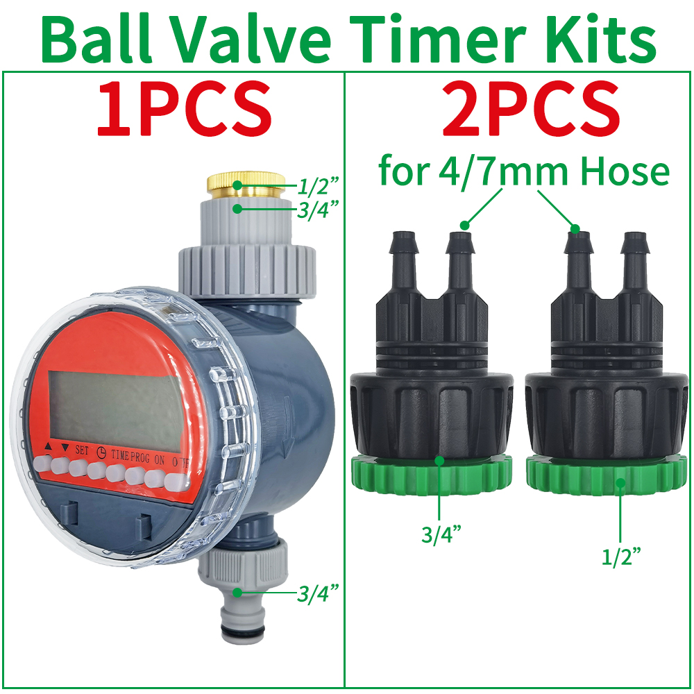 5-50M Giardino micro Irrigazione a goccia Sistema di irrigazione automatica kit controllore Timer Nebbia fai da te Raffreddamento a spruzzo per piante in vaso: marrone