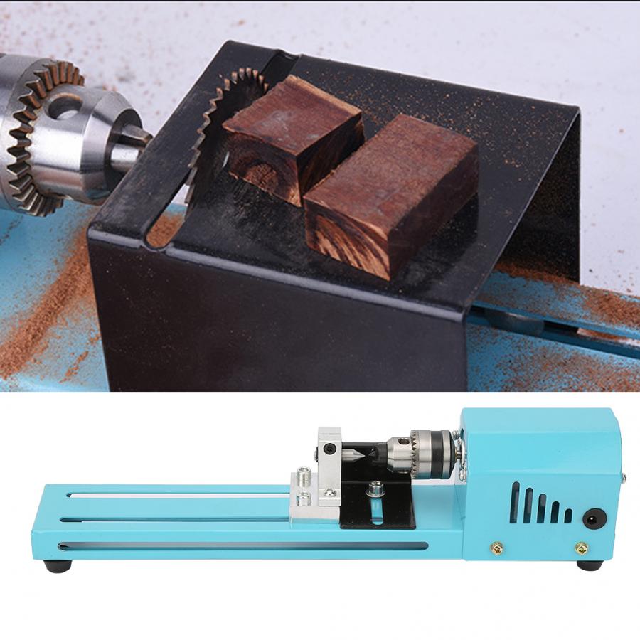 Miniature elektrisk stansning slibemaskine diy træ drejebænk maskine cn stik 220v