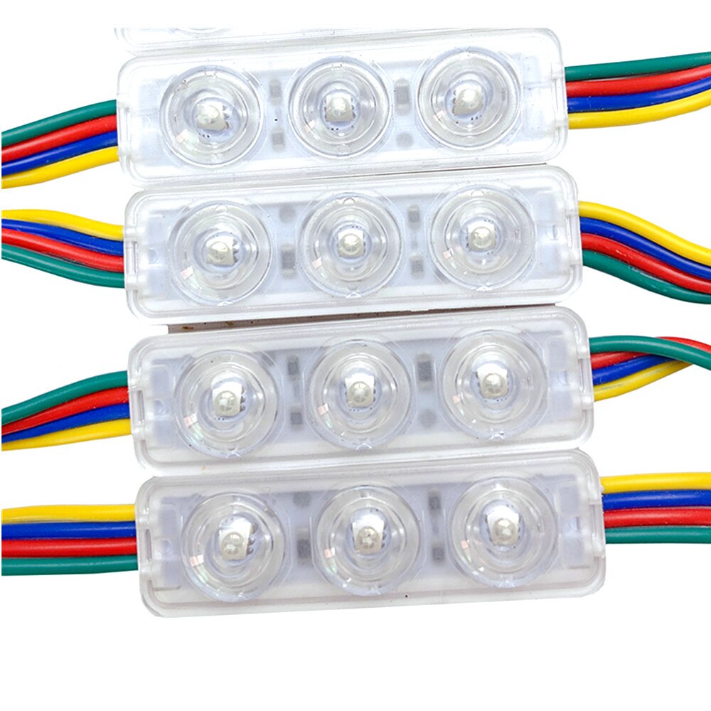 12V RGB LED Module Injection Lens SMD 5050 Super Bright Advertising Light Changeable Color Waterproof Sign Backlight 20Pcs/Lot