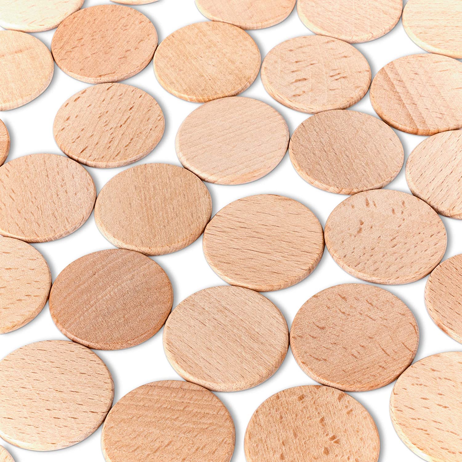 10pcs Round Discs Natural Round Wood Slices Circles with Tree Bark Log Discs for DIY Crafts Wedding Party Decoration