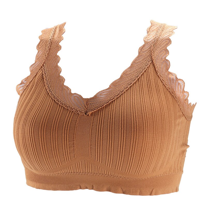 WANAYOU sostén deportivo de encaje para mujer, Top deportivo acolchado Push Up, sostén sin costuras para Yoga, Tops de Yoga para correr sin alambre, ropa interior deportiva transpirable