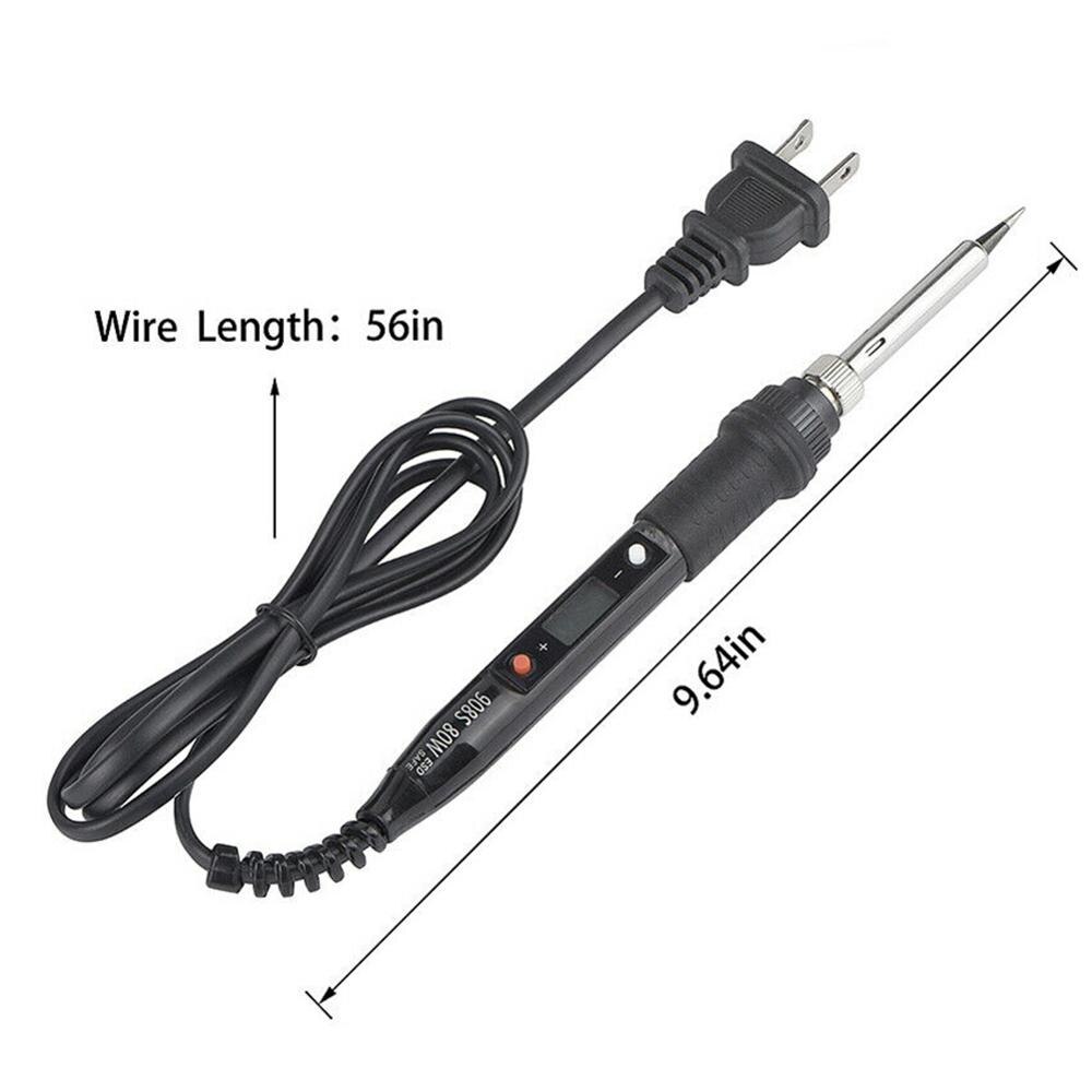 Soldador eléctrico de 80W, temperatura ajustable, 220V, 110V, estación de reparación de soldadura de hierro, accesorios de soldador