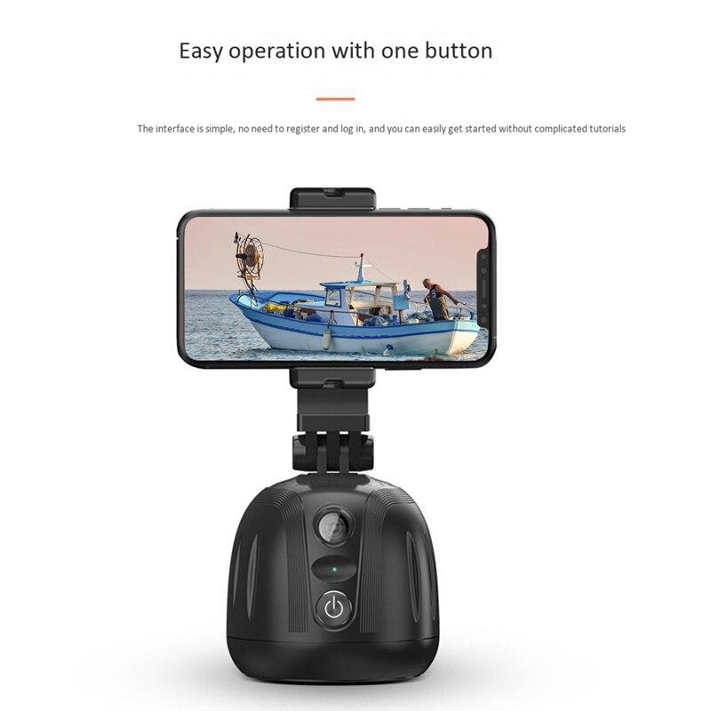 360°Rotation AI Smart Follow Gimbal Robot Cameraman Auto Face Object Tracking Holder for Smartphone Rechargeable 1500Ma