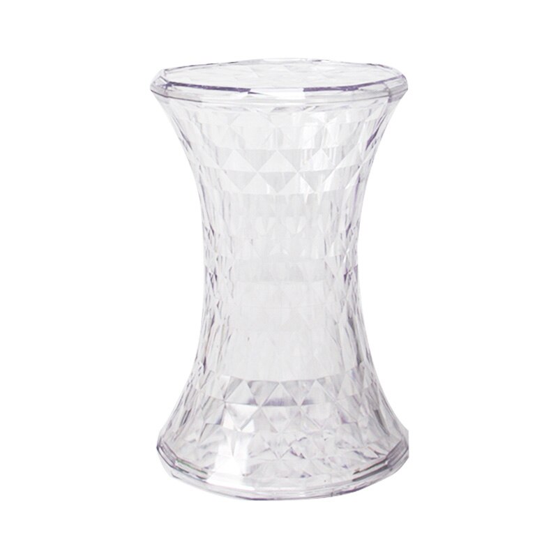 Crystal Transparent Stool For Living Room Can Storage Sundries Shoe Bench Stools Coffee Bar Office Stools Bathroom Round Stool: As picture3