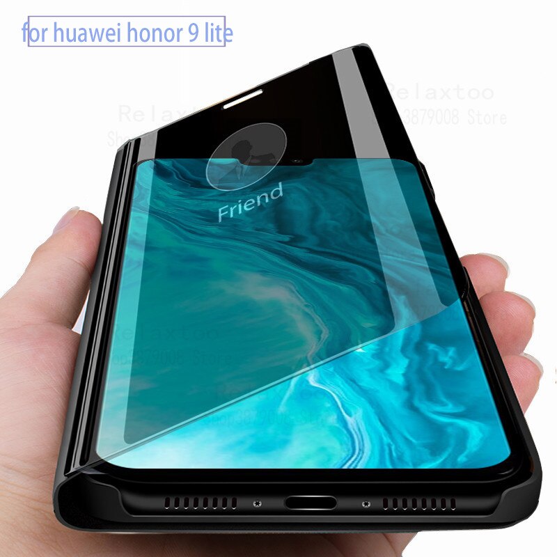 Honor 9x lite hoesje voor huawei honor 9x lite spiegelende klaptelefoonhoes honor 9x honor 9 x lite licht magnetische standaard boekhoes