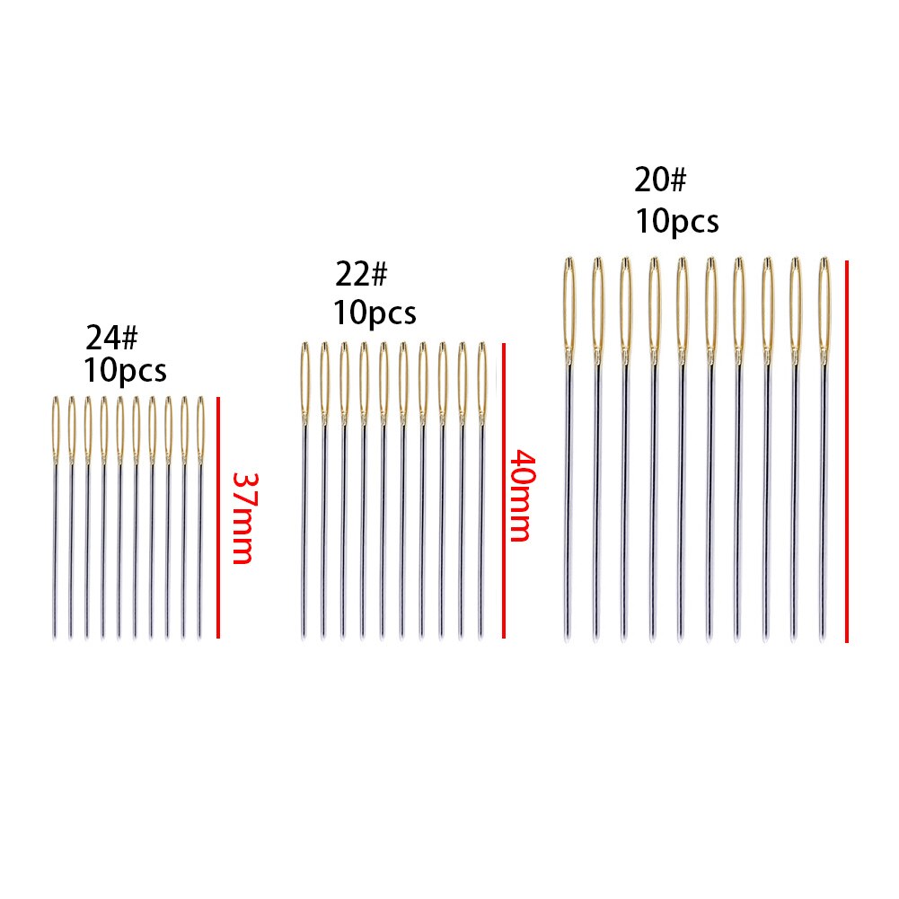 30Pcs Naalden Set Grote Eye Stitchery Borduurwerk Stopnaald Duurzaam Thuis Kruissteek Accessoires Bodkin Naaien Tapestry