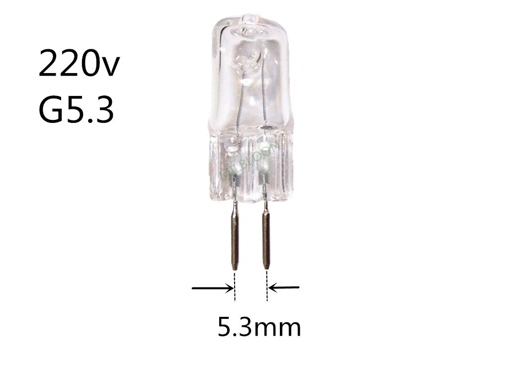5 stk  g5.3 12v halogen pære 20w 50w 75w g5.3 24v halogen pære  g5.3 220v 50w halogen pære 12v g5.3 75w 220v g5.3 24v g5.3 36v 50w