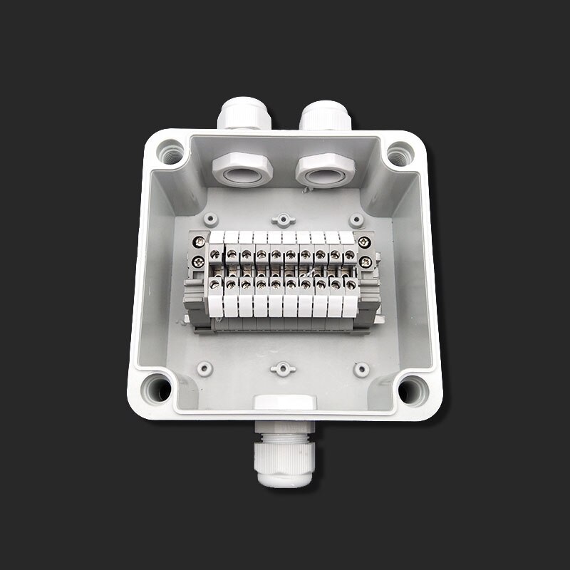 IP66 ABS Waterproof Electronics Junction Box 1 Inlet 2 Outlet DIY Terminals Enclosure Case Wiring Connection Box 120x120x80mm