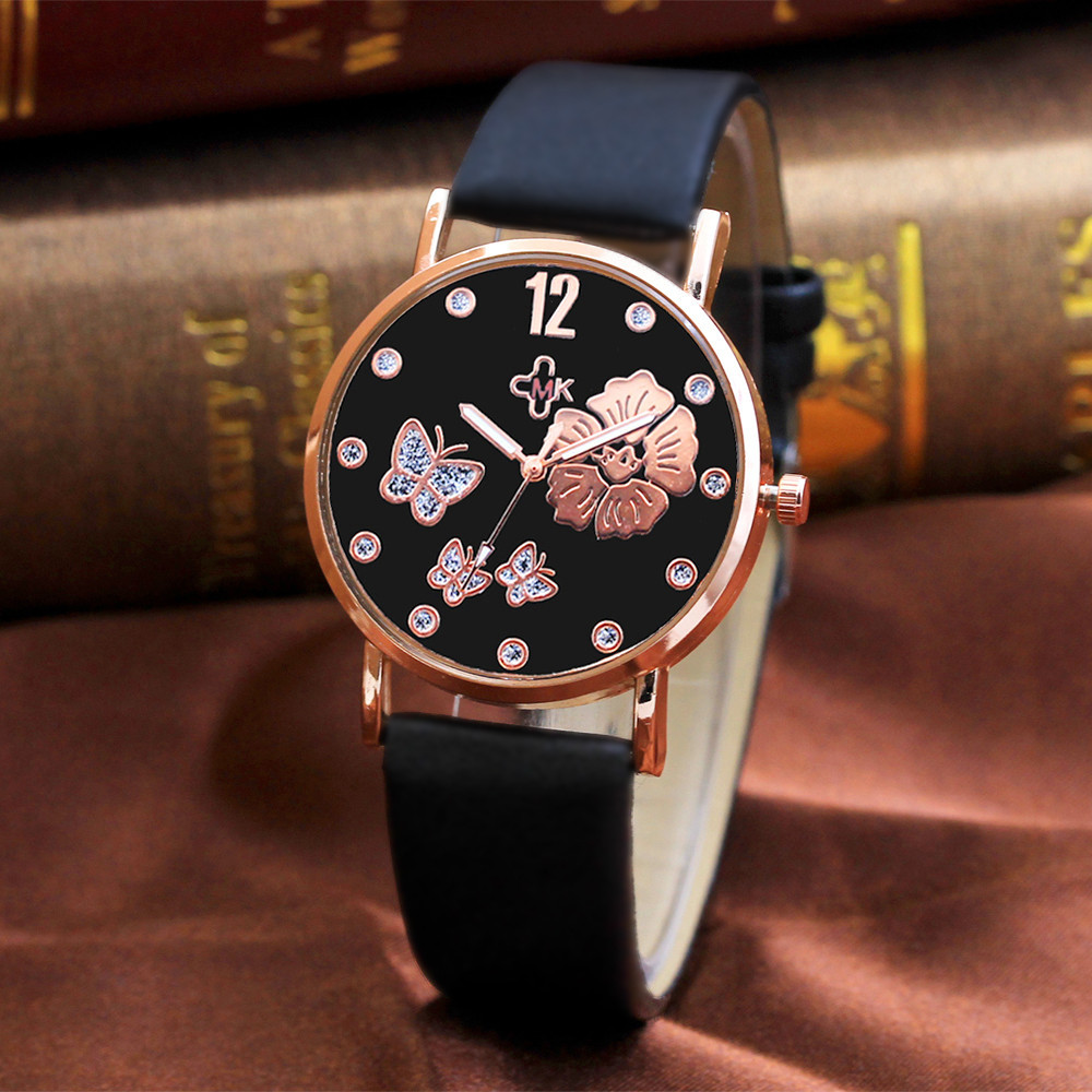 Vrouwen Armband Horloge Mode Lederen Eenvoudige Vrouwen Jurk Kleur Band Horloges Luxe Klok Horloges Cadeau voor liefhebbers #7
