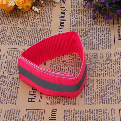 Veiligheid Reflecterende Arm Band Riem Voor Outdoor Sport Night Hardlopen Fietsen: hot pink