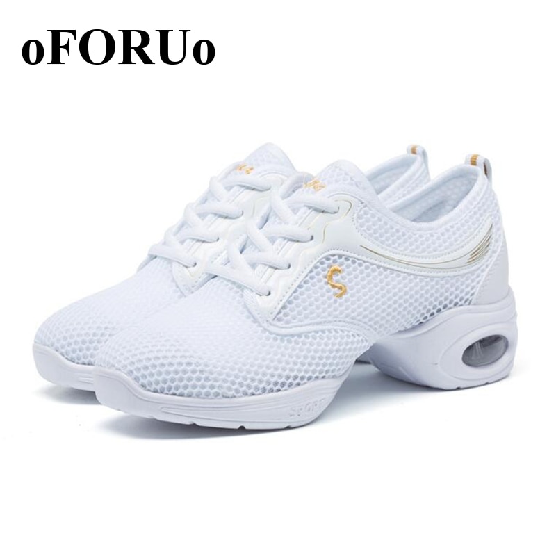 Zapatos Danza Sport Feature Soft Buitenzool Breath Dans Schoenen Sneakers Voor Vrouw Praktijk Schoenen Modern Dance Jazz Schoenen