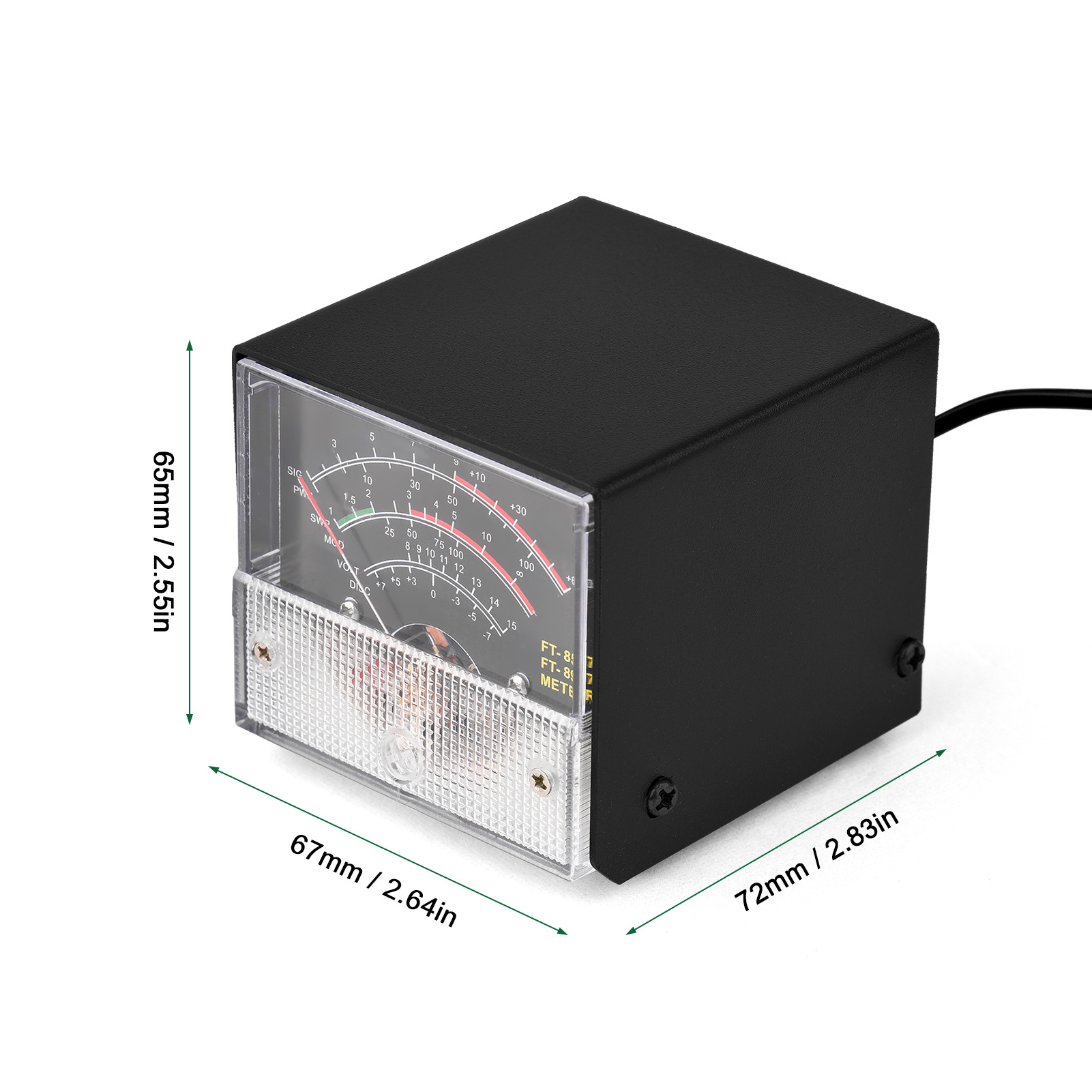 Mini SWR Power Meter Digital External Meter Pointer Wattmeter Receive Display Meter Compatible with YAESU FT-857 FT-897