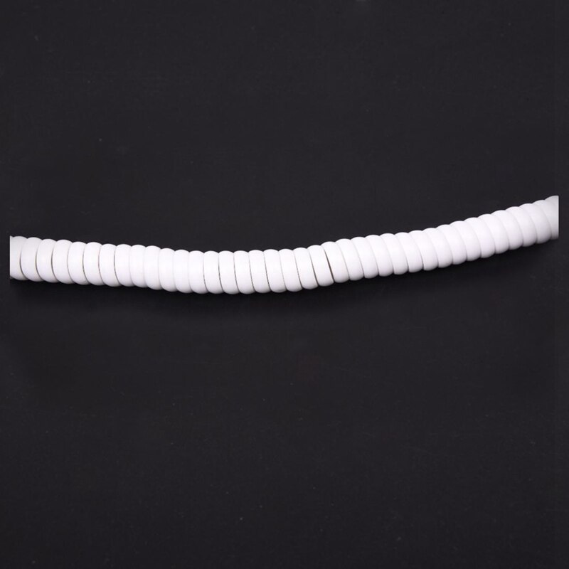 2X 1.5M 4.9Ft Wit Stretchy RJ9 4P4C Handset Telefoon Opgerolde Kabel Cord
