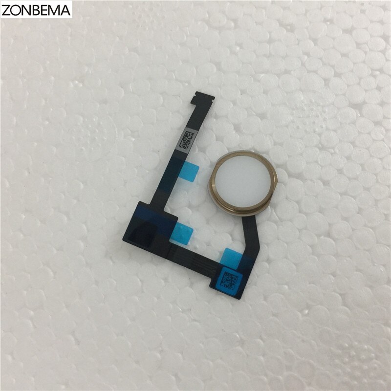 ZONBEMA Home button with Flex Cable Ribbon assembly+Rubber For iPad Air 2 Air2 6 A1567 A1566 Replacement Part: Gold