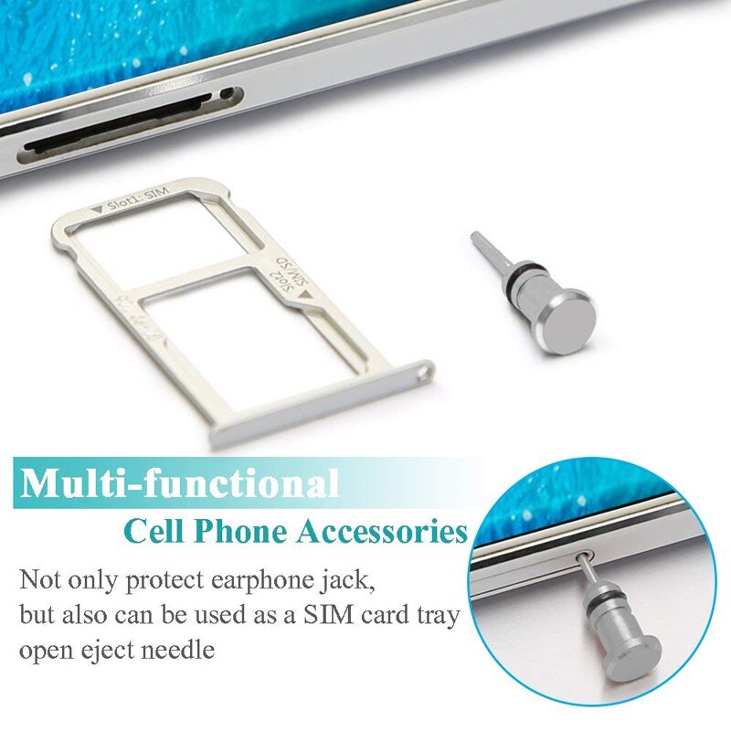 Aluminium Usb Stof Plug Set Opladen Port Earphone Jack Bescherming Voor Irbis Sp52 Sp58 Sp510 Oneplus 3 3 t 5 5 t 6 6 t 6 t Mclaren