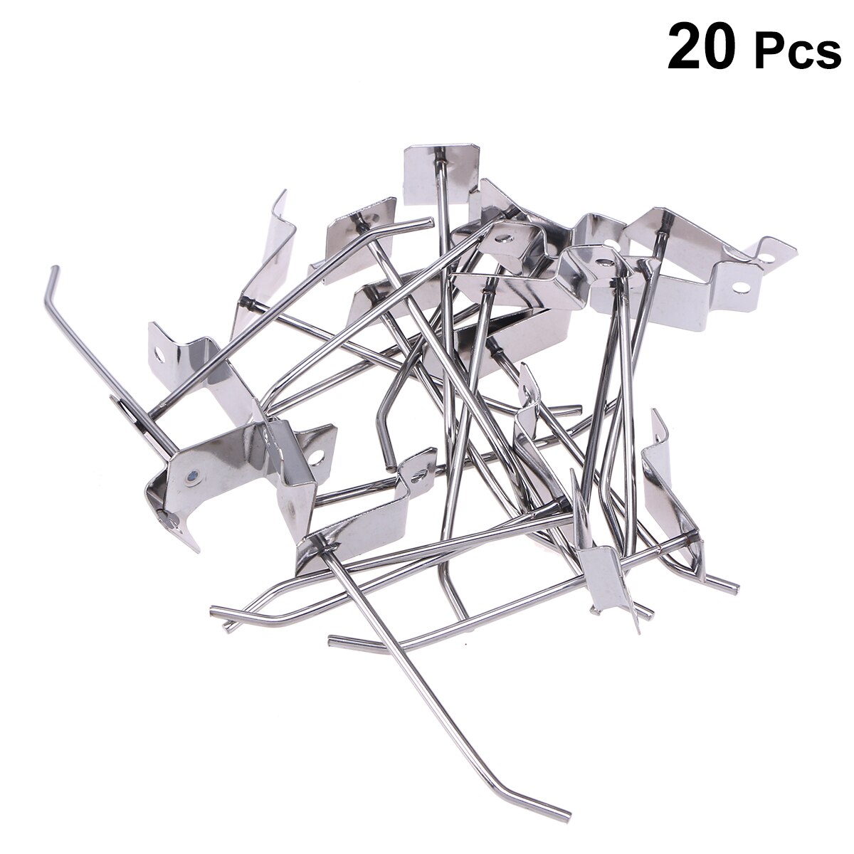 20pcs/set Retail Store Display Hooks Panel Display Durable Gridwall Slatwall Hooks for Retail Store Home Garage