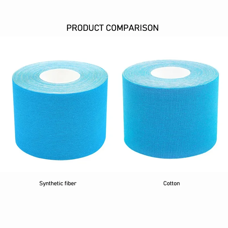 Nastro elastico anallergico in fibra sintetica kinesiologia supporto sportivo impermeabile per ginocchio muscolo polso spalla terapeutico