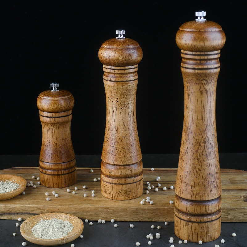 Salz und Pfeffer Mühle, Holz Pfeffer Schüttler mit Stark Einstellbare Keramik Schleifer mit Ersatz Keramik Rotor-küche zubehör